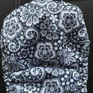 Grey Black & White Floral OS Pocket Cloth Diaper w/ Suede Inner by Mama Koala